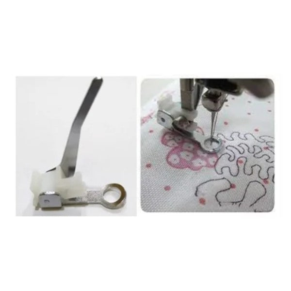 Darning foot for household sewing machine