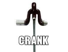 Crank set overlock