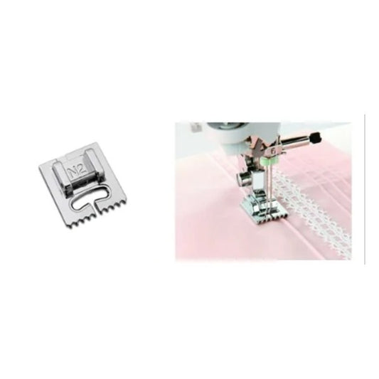 Pin tuck foot for household sewing machine