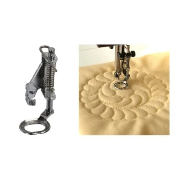 Metal quilting foot for household sewing machine