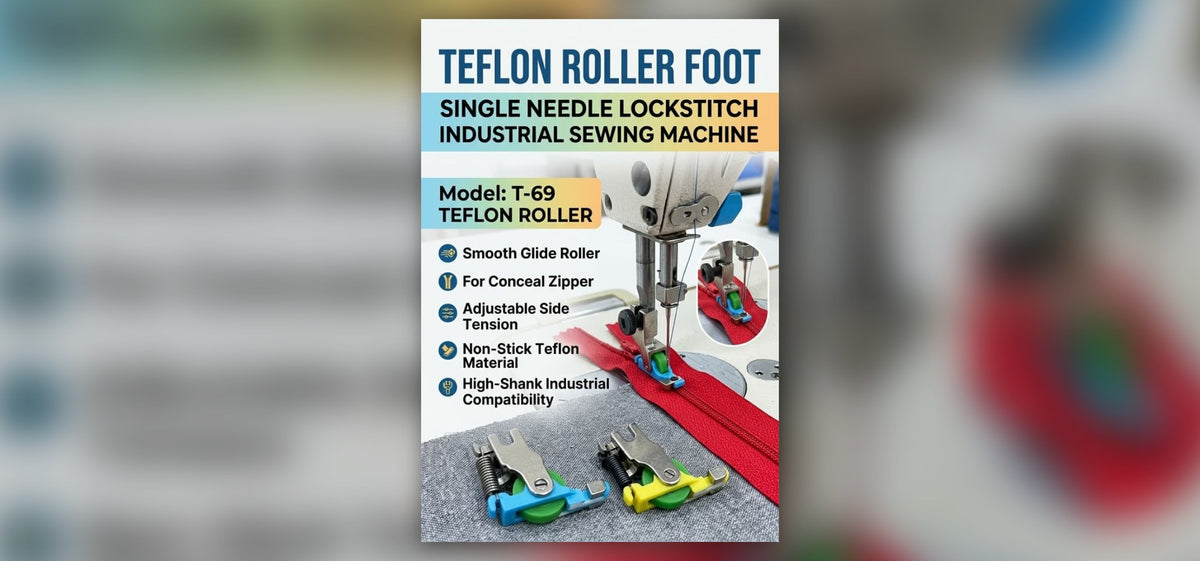 T-69 Teflon roller foot for concealed zipper