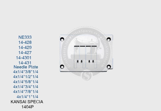 Strong-H 14-428 Needle Plate Kansai Special 1404P (4×1-4)