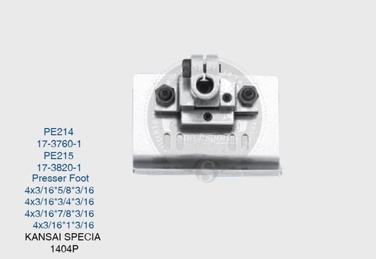 Strong-H 17-3760-1 Presser Foot Kansai Special 1404P (4×3-16)