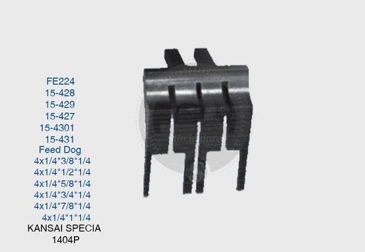 Strong-H FE224 Feed Dog Kansai Special 1404P (4×1-4)