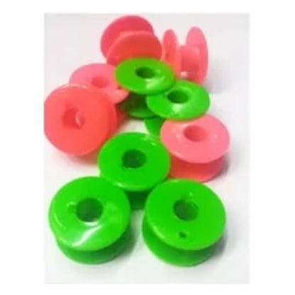 Solid plastic bobbins